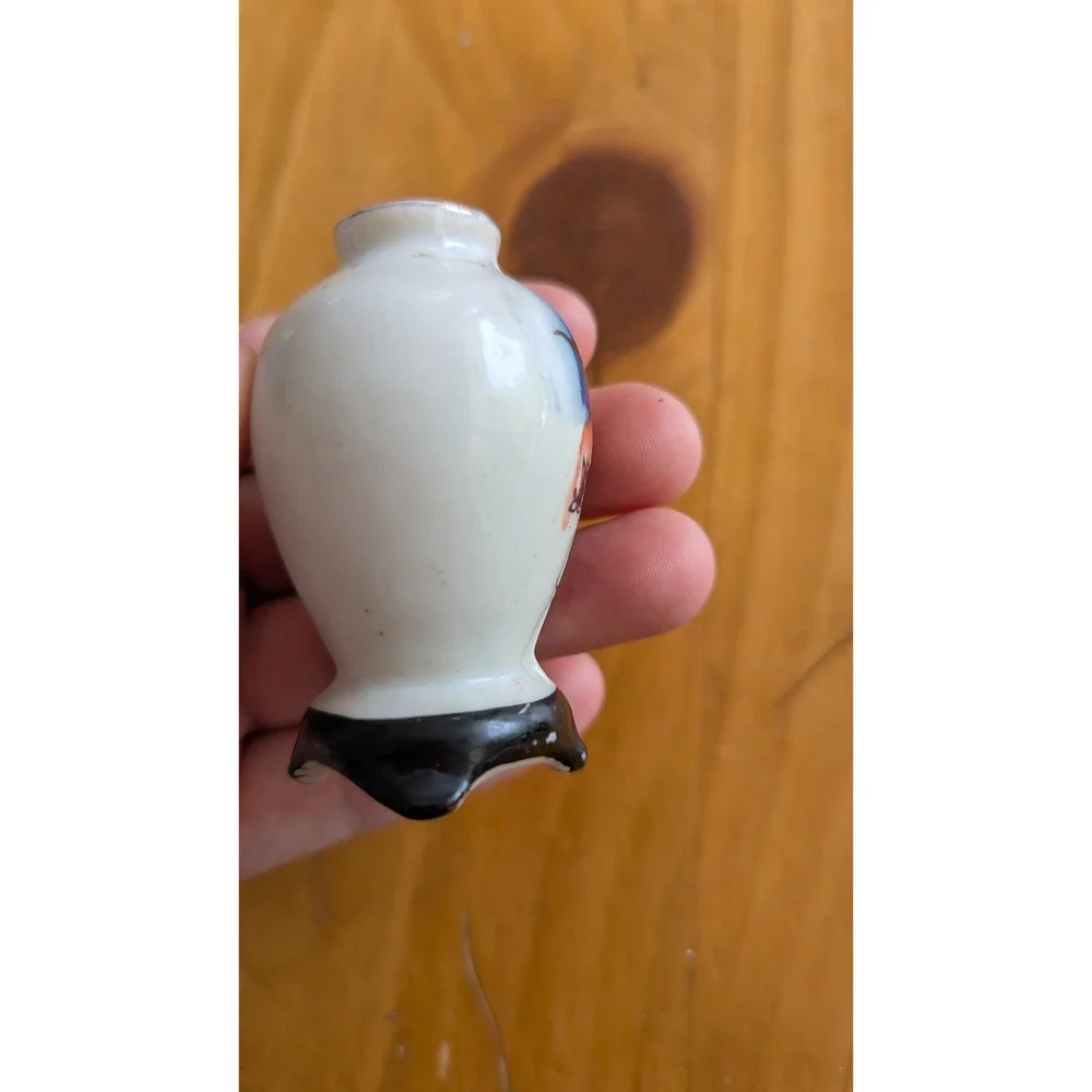 Vintage Made in Occupied Japan Miniature Porcelain Floral Bud Vase Hand Painted